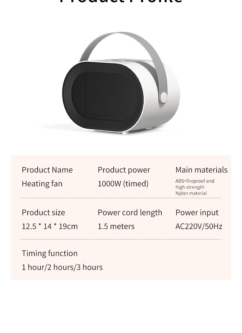 Intelligent Compact Energy Saving Heating Fans Warm Air Heater