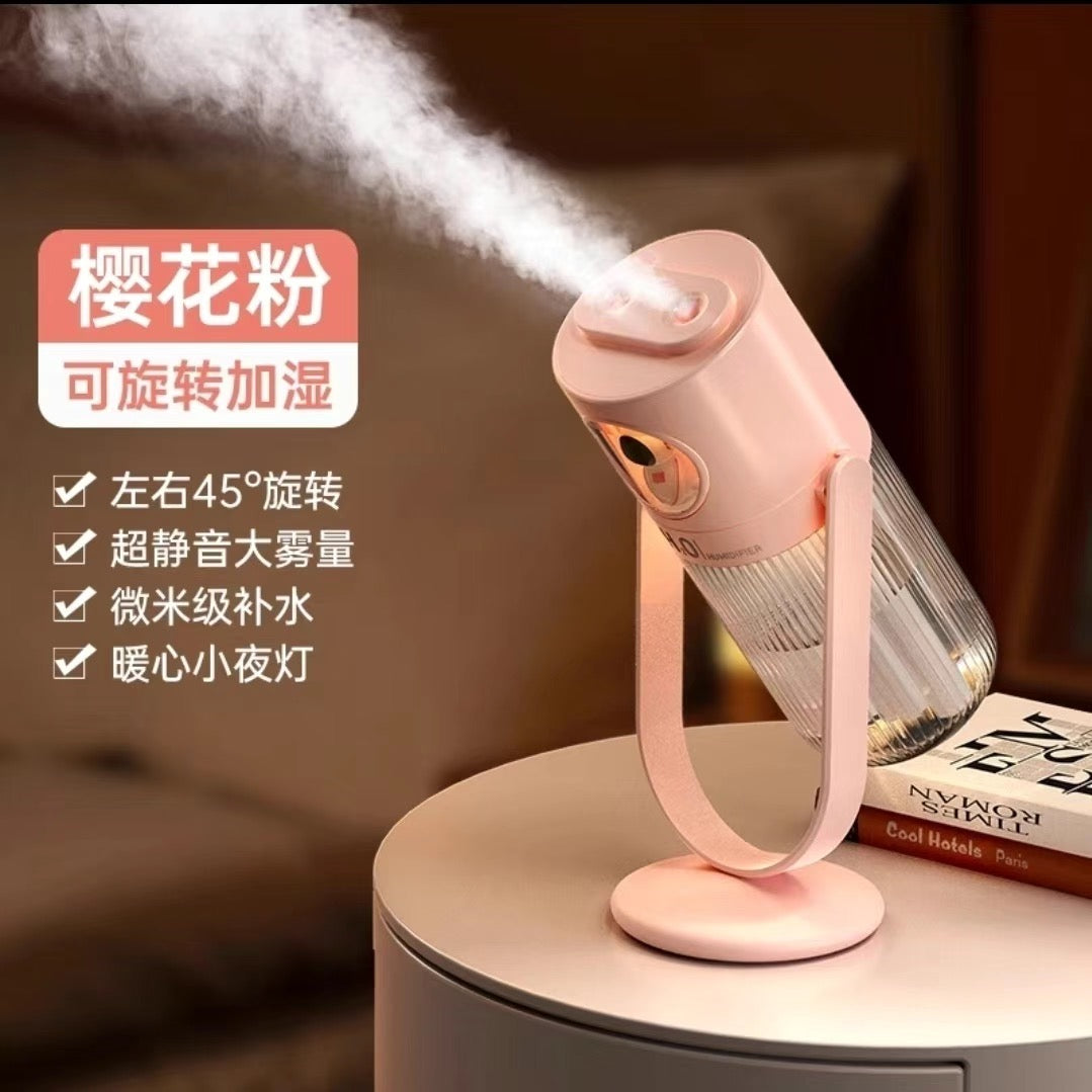 Mini Double Jet Spray Silent Humidifier，Mini Air Purifier, Magic Crystal Double Jet Humidifier